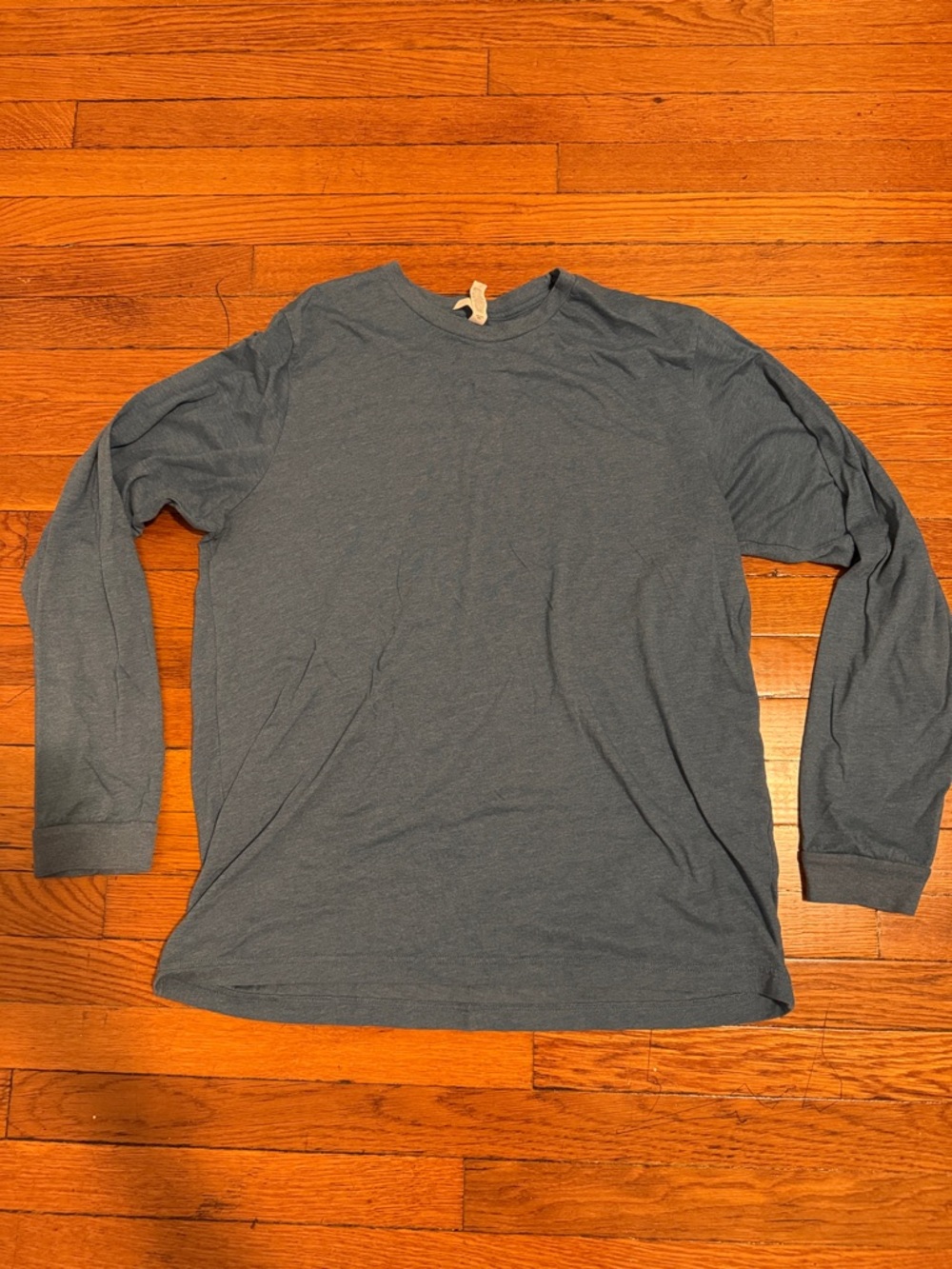 Bella Canvas Men's Long Sleeve Crewneck - Heather Slate Blue